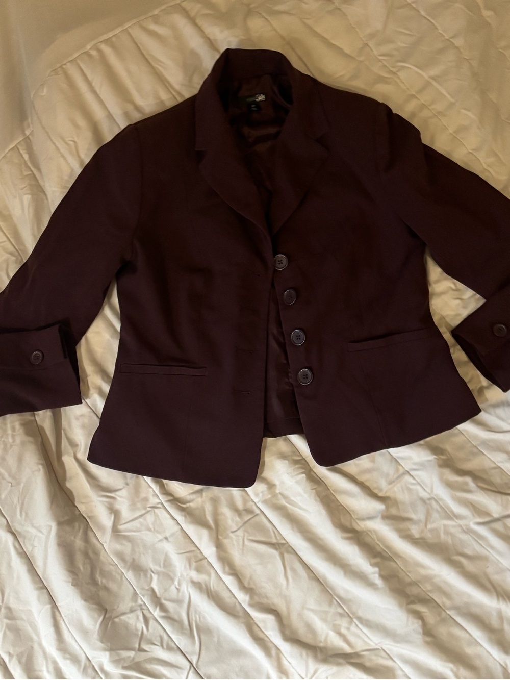 East 5th Dark Plum Tailored Blazer